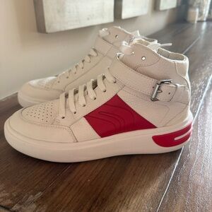 Geox White Perforated Sneakers